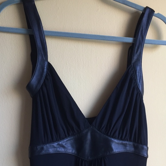 Carmim Osklen size M/L prom dress Brazil designer sexy maxi dress leather trim - Picture 7 of 13